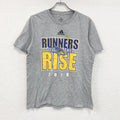 adidas　アディダス　半袖プリントTシャツ　灰色　グレー　Lサイズ