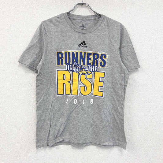 adidas　アディダス　半袖プリントTシャツ　灰色　グレー　Lサイズ