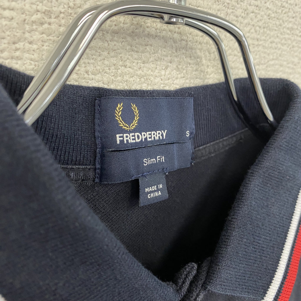 FRED PERRY　フレッドペリー　半袖ポロシャツ　紺　ネイビー　Sサイズ