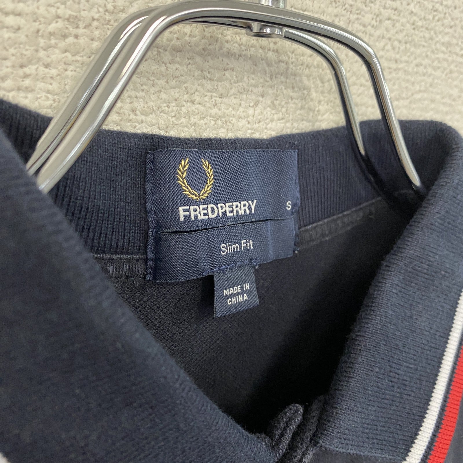 FRED PERRY　フレッドペリー　半袖ポロシャツ　紺　ネイビー　Sサイズ