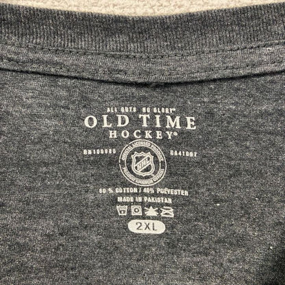古着 used　OLD TIME　半袖ロゴプリントTシャツ　ピッツバーグ・ペンギンズ　ダークグレー　ビックシルエット　XXLサイズ
