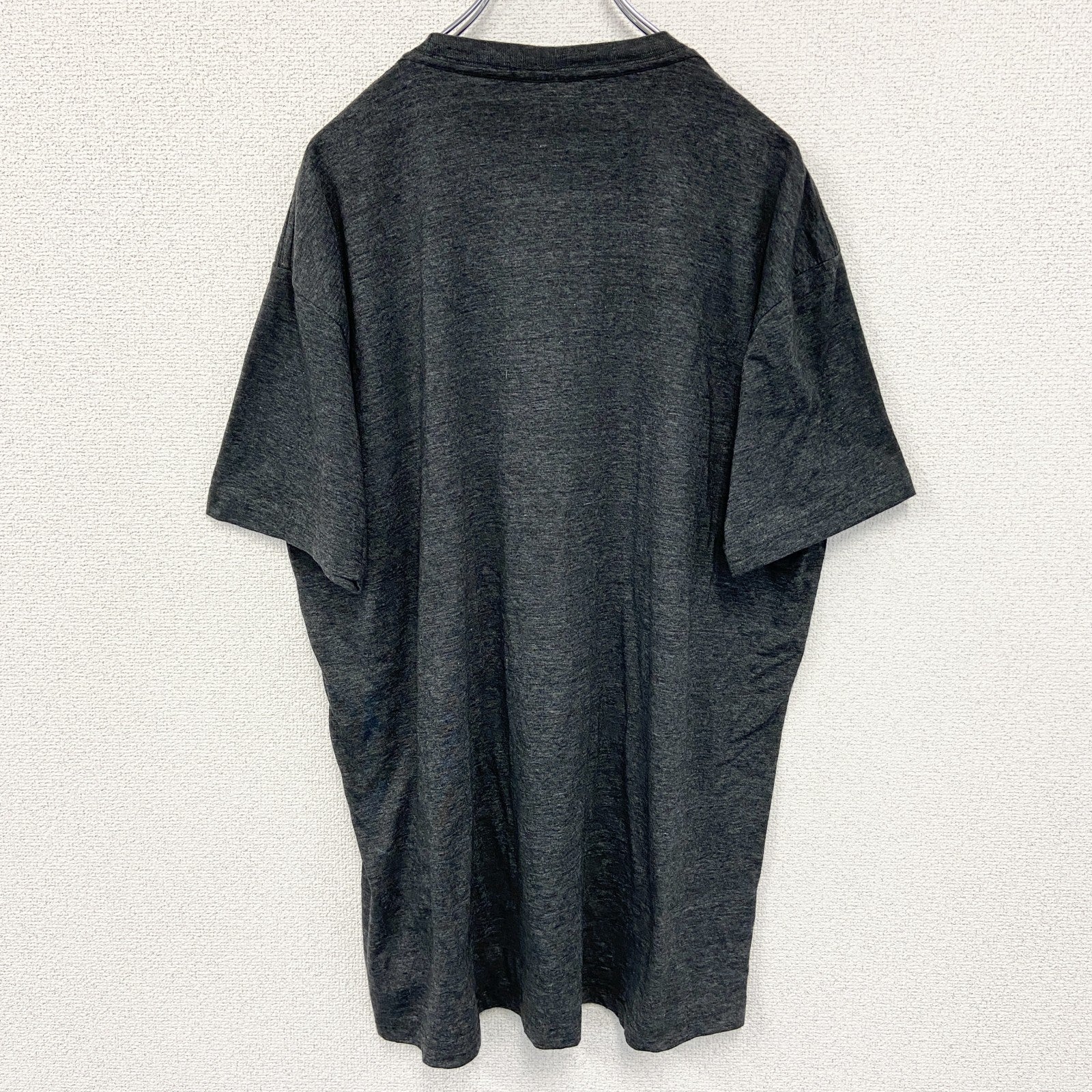 古着 used　OLD TIME　半袖ロゴプリントTシャツ　ピッツバーグ・ペンギンズ　ダークグレー　ビックシルエット　XXLサイズ