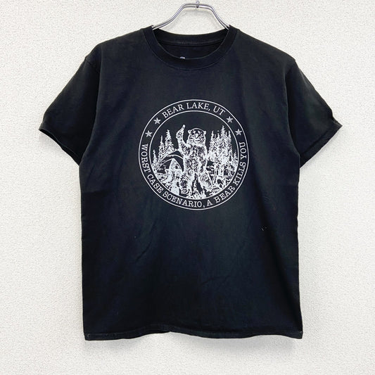 Champion　チャンピオン　半袖プリントTシャツ　黒　ブラック　Mサイズ