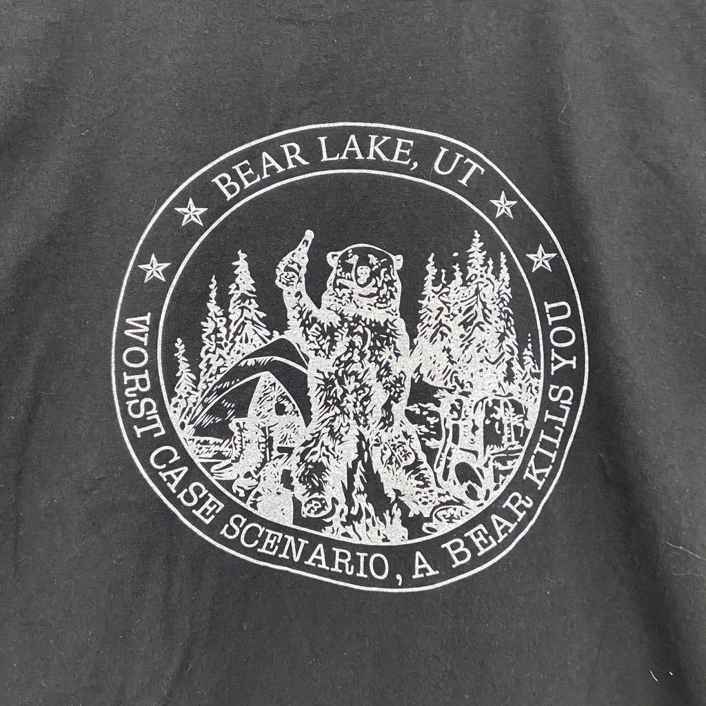 Champion　チャンピオン　半袖プリントTシャツ　黒　ブラック　Mサイズ
