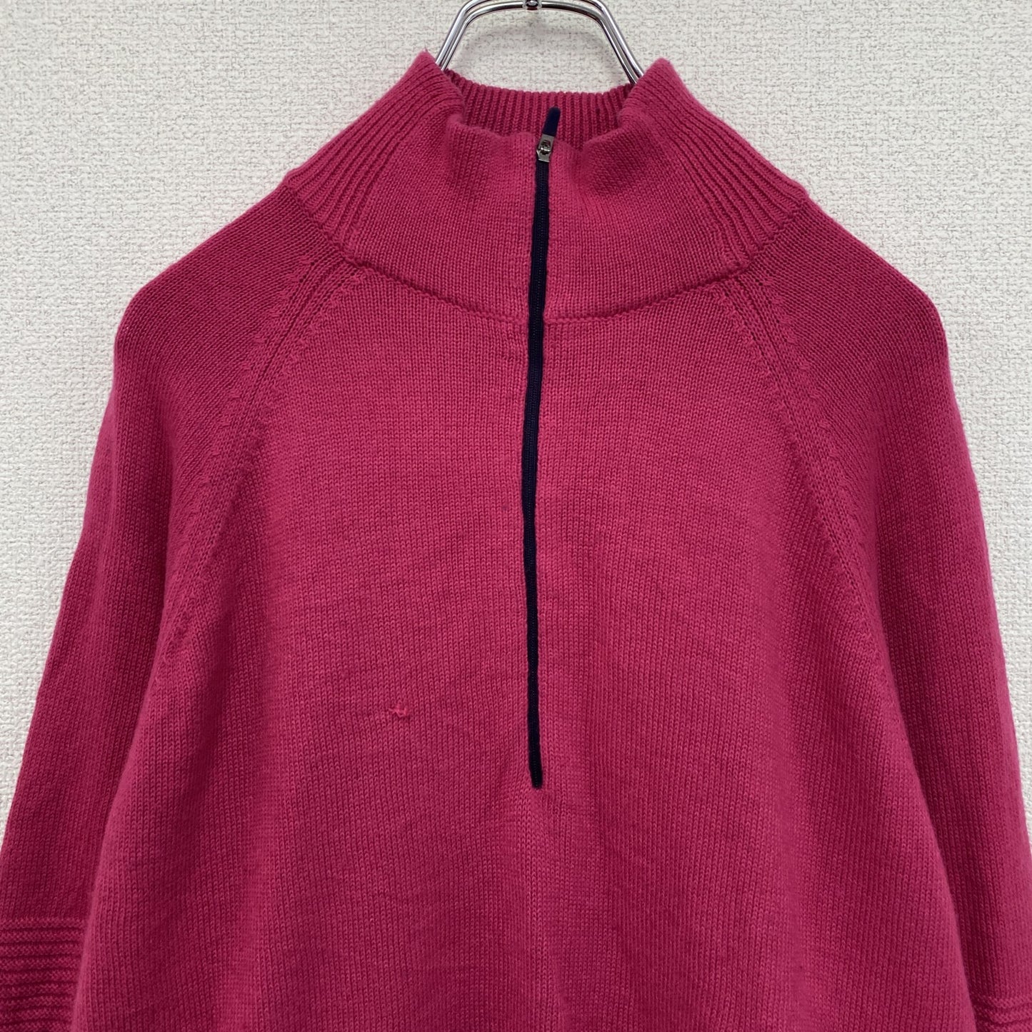 NIKE GOLF　ナイキゴルフ　ハーフジップウールニットセーター　ピンク　Lサイズ
