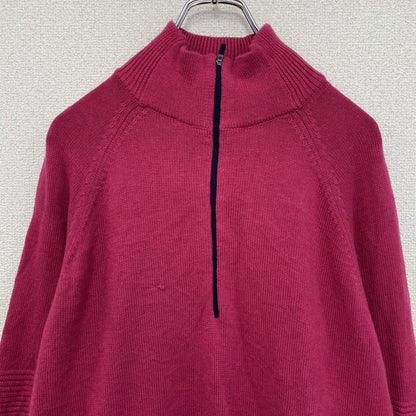 NIKE GOLF　ナイキゴルフ　ハーフジップウールニットセーター　ピンク　Lサイズ