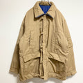古着 used　JCPenney　長袖中綿ジップアップブルゾン　厚手ジャンパー　ベージュ　秋冬服　ビッグシルエット　XLサイズ