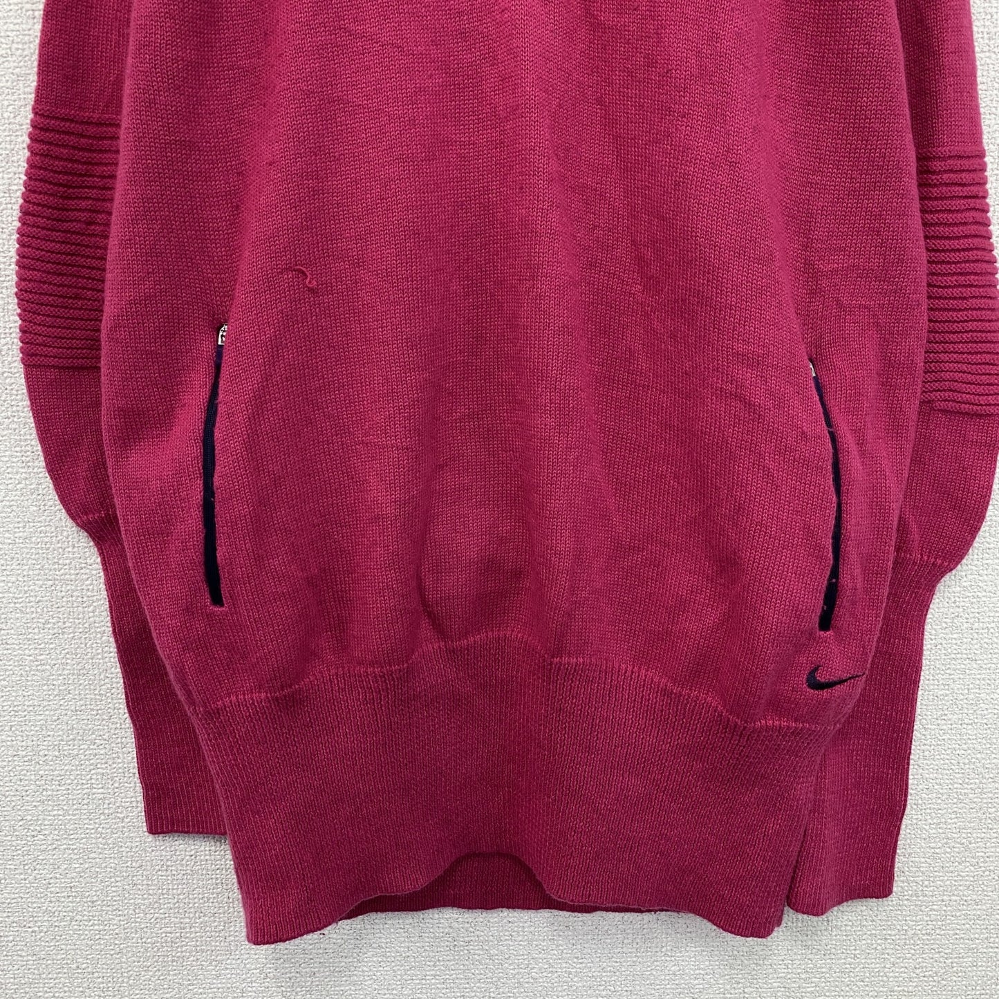 NIKE GOLF　ナイキゴルフ　ハーフジップウールニットセーター　ピンク　Lサイズ