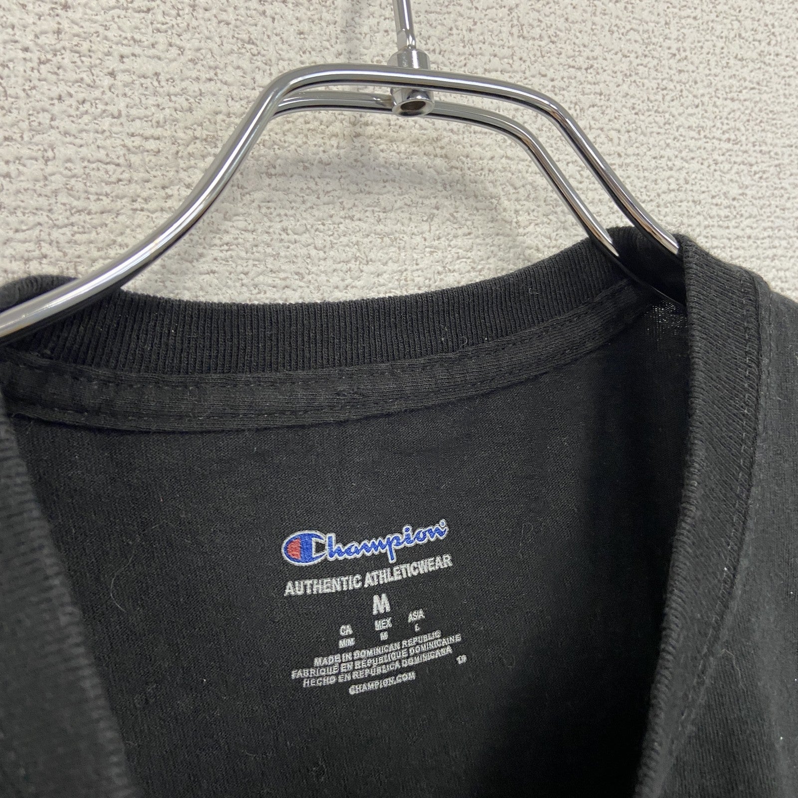 Champion　チャンピオン　半袖プリントTシャツ　黒　ブラック　Mサイズ