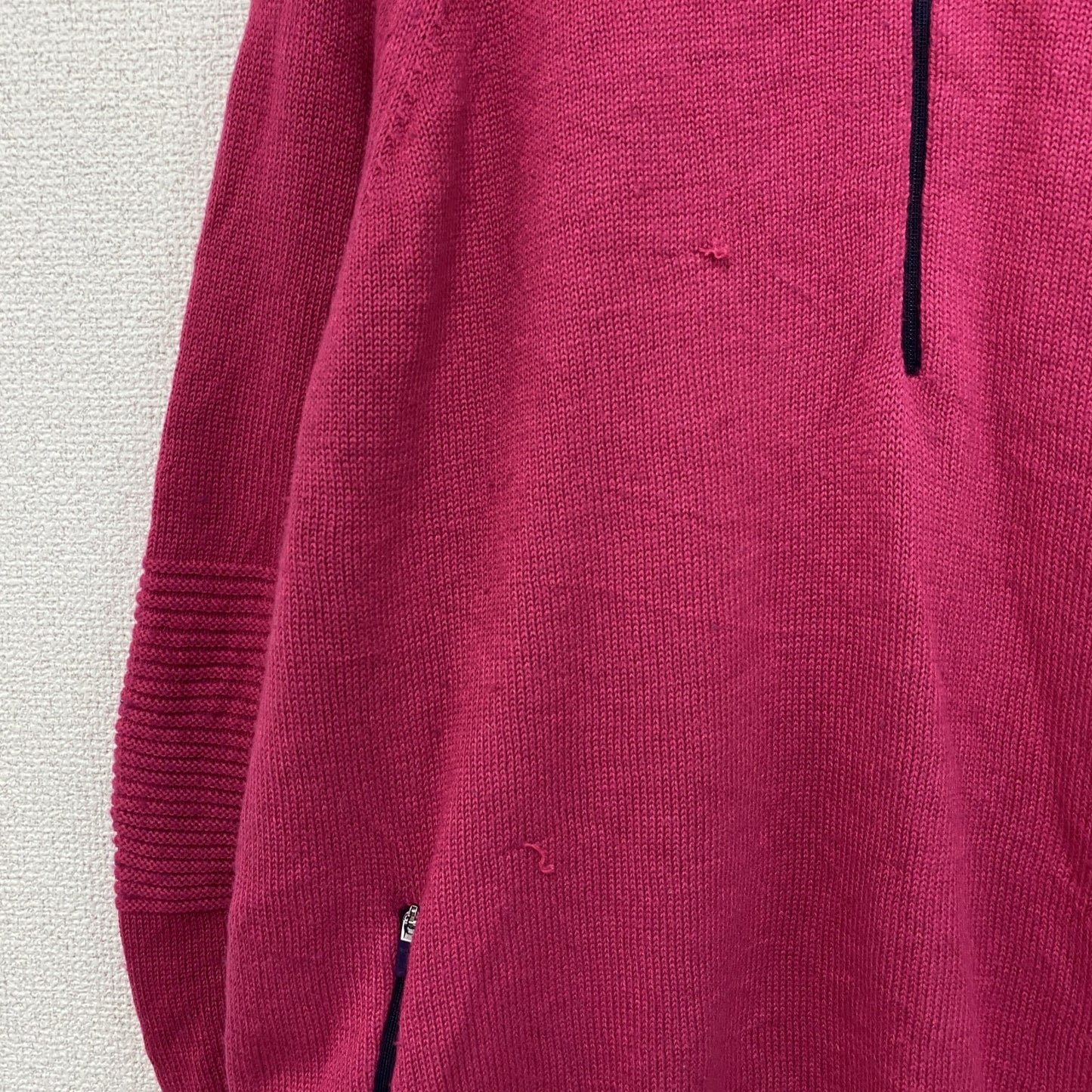 NIKE GOLF　ナイキゴルフ　ハーフジップウールニットセーター　ピンク　Lサイズ