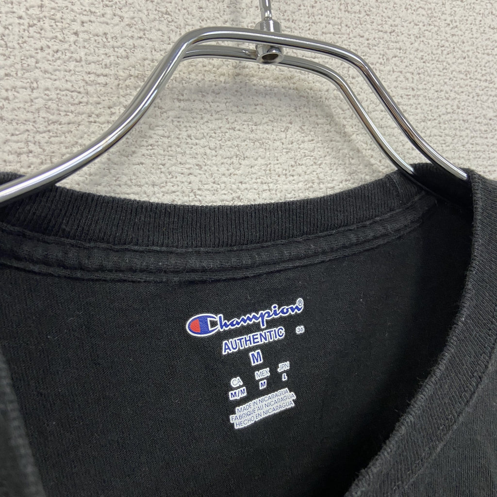Champion　チャンピオン　NCAA　半袖プリントTシャツ　黒　ブラック　Mサイズ