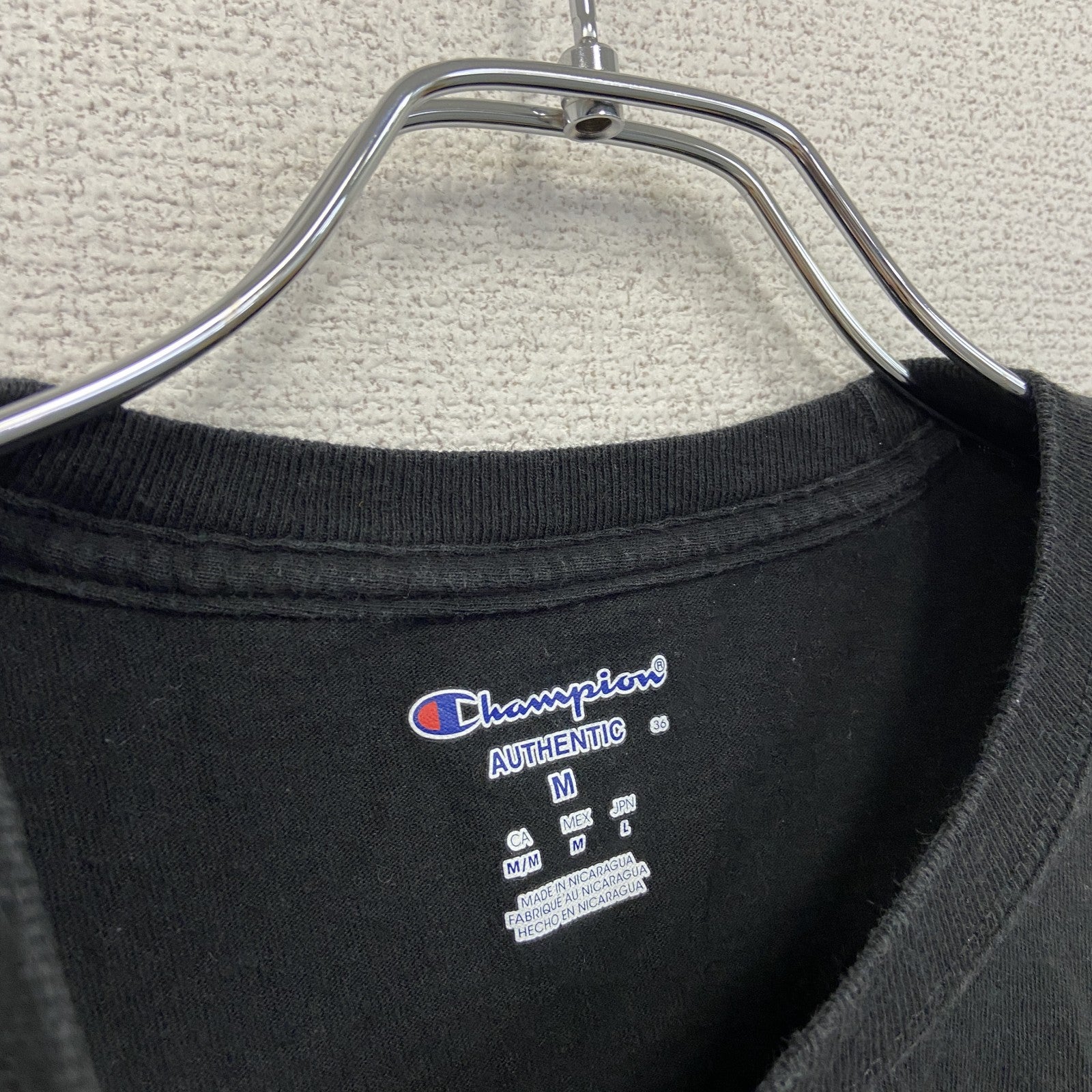 Champion　チャンピオン　NCAA　半袖プリントTシャツ　黒　ブラック　Mサイズ