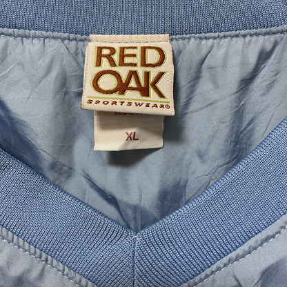 古着 used　RED OAK　長袖刺繍ナイロンプルオーバー　ウインドブレーカー　ノースカロライナ州　水色　ブルー　XLサイズ