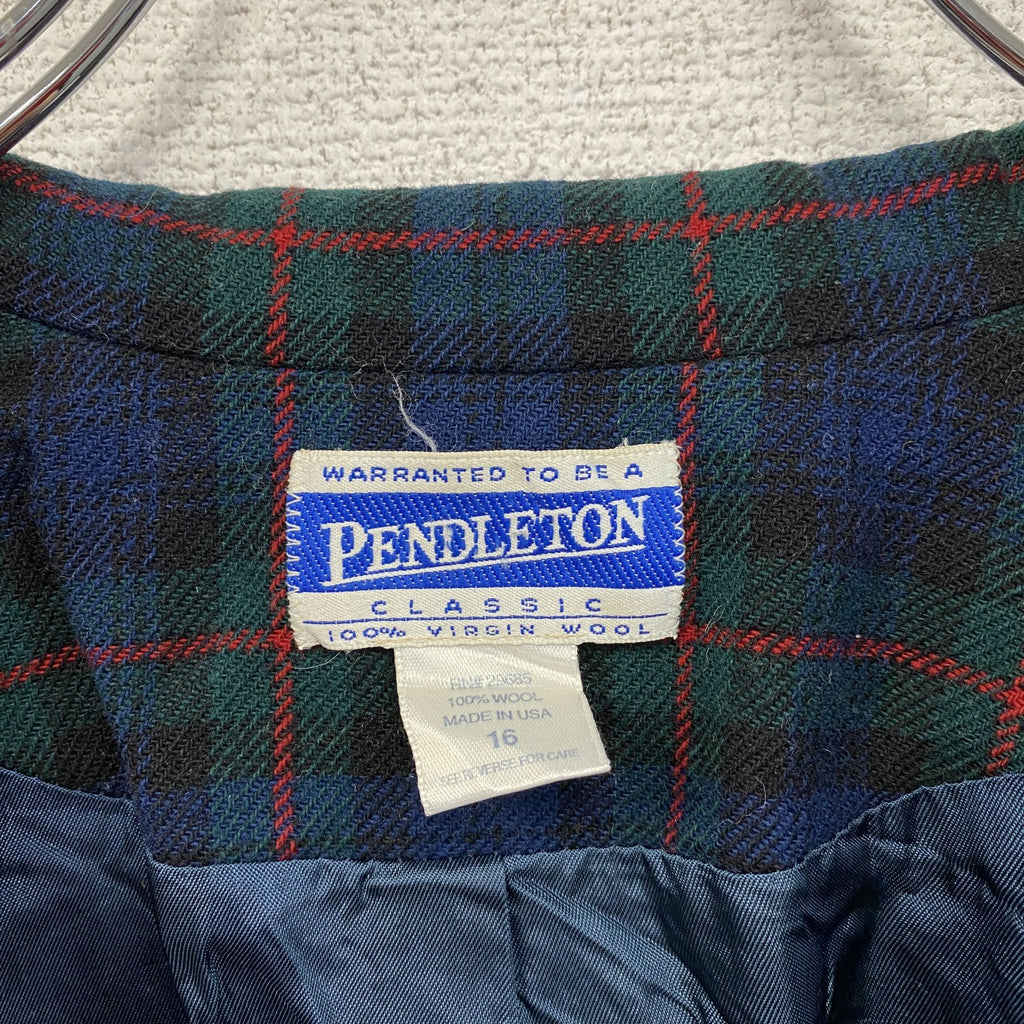 90s　PENDELTON　ペンドルトン　ダブルテーラードジャケット/ブレザー　金ボタン　マルチカラー　16サイズ　