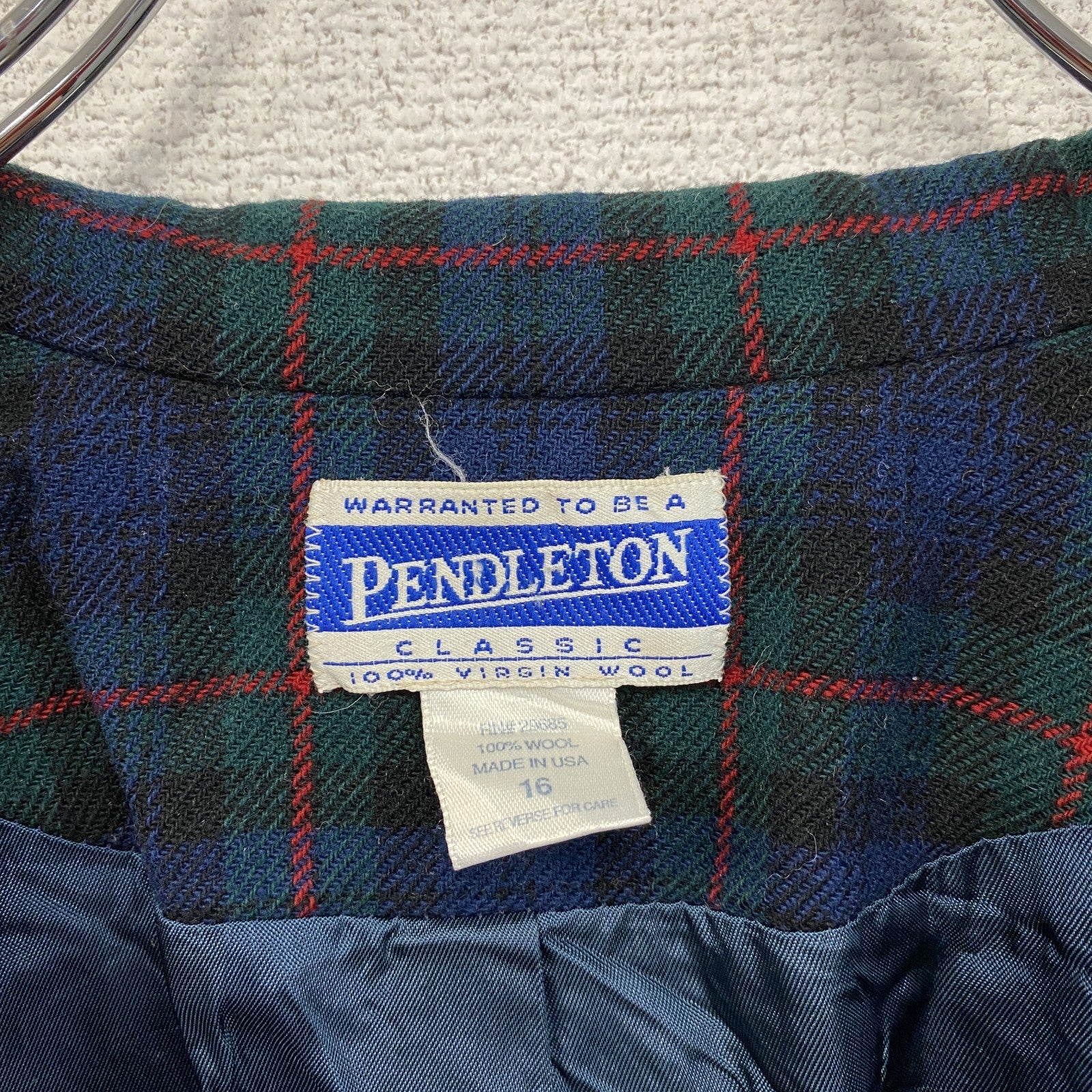 90s　PENDELTON　ペンドルトン　ダブルテーラードジャケット/ブレザー　金ボタン　マルチカラー　16サイズ　