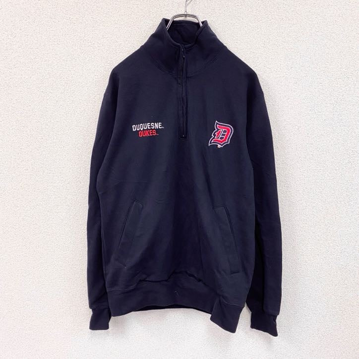 Champion　チャンピオン　ハーフジッププルオーバースウェット/トレーナー　紺　ネイビー　Sサイズ