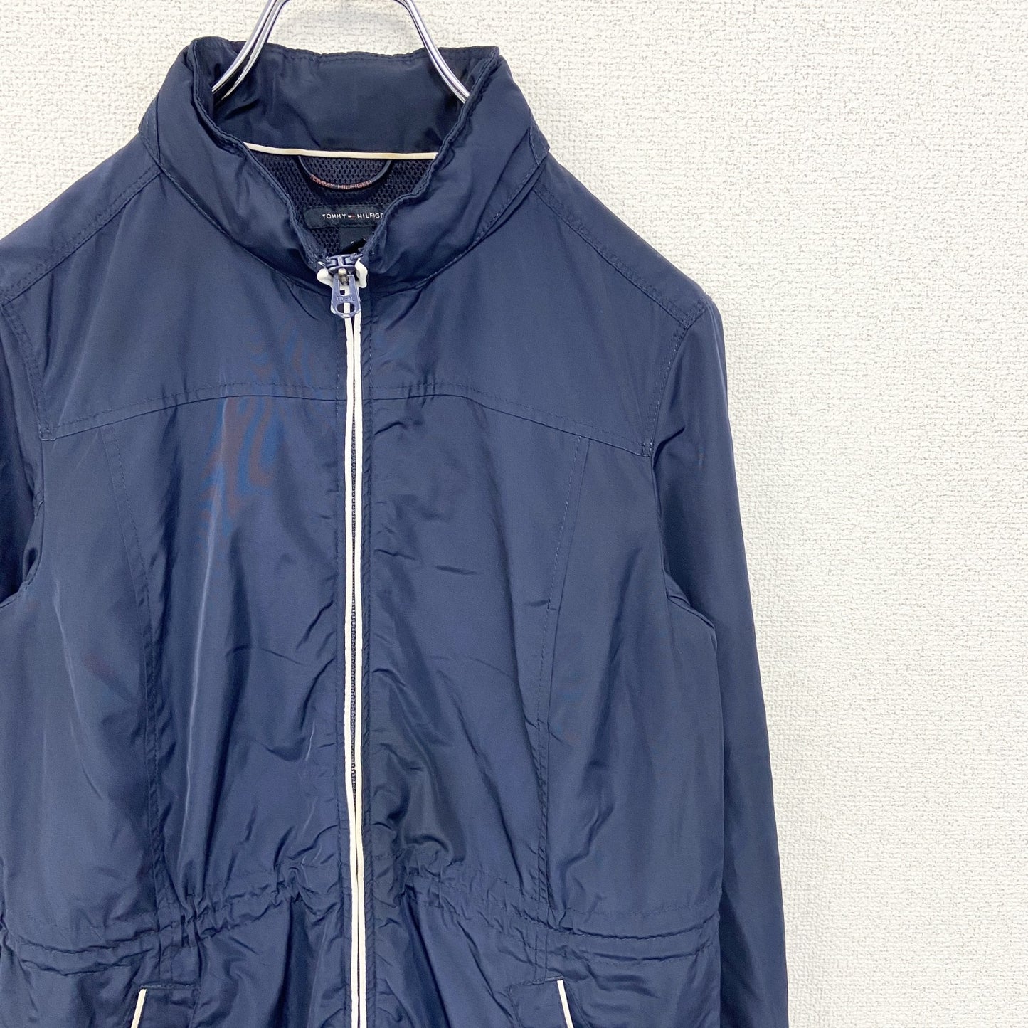 古着 used　TOMMYHILFIGER　トミーヒルフィガー　長袖ナイロンジャケット　フルジップアウター　シンプル　Sサイズ