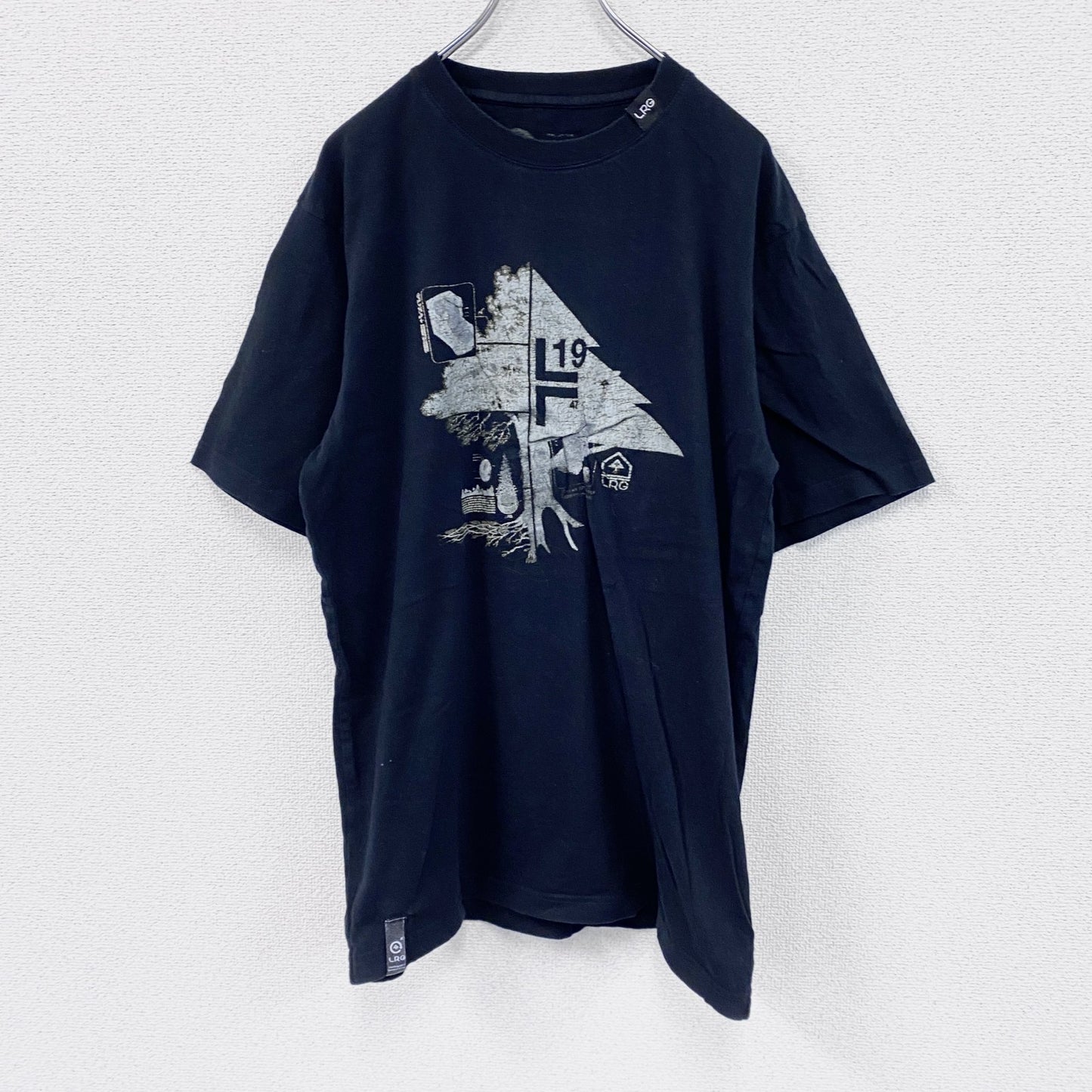 LRG　エルアールジー　半袖プリントTシャツ　黒　ブラック　Lサイズ