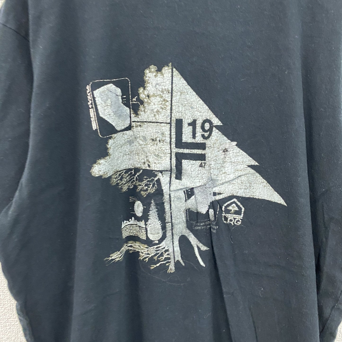 LRG　エルアールジー　半袖プリントTシャツ　黒　ブラック　Lサイズ