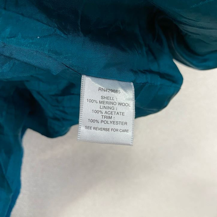 00s　PENDELTON　ペンドルトン　ノーカラーウールジャケット　比翼仕立て　青　ブルー　１Xサイズ