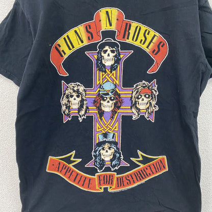 GILDAN　ギルダン　ガンズアンドローゼス　半袖バンドプリントTシャツ　黒　ブラック　Mサイズ