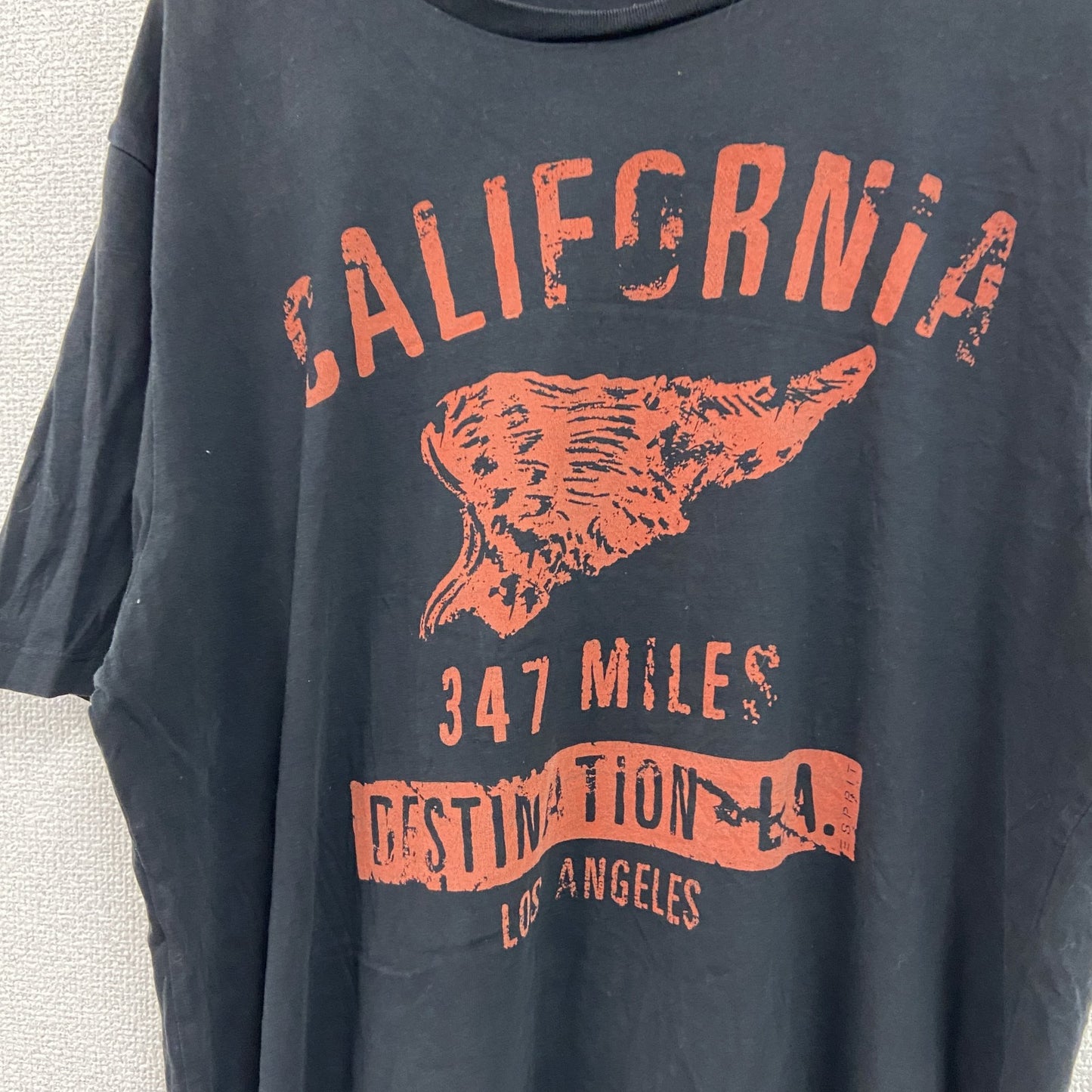 ESPRIT　半袖プリントTシャツ　黒　ブラック　XLサイズ