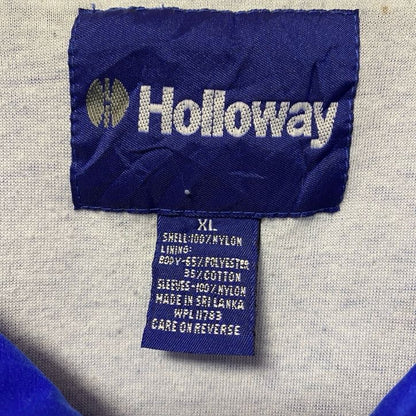 古着 used　70s　Holloway　長袖ハーフジップナイロンジャケット　ウィンドブレーカー　青　ヴィンテージ　XLサイズ