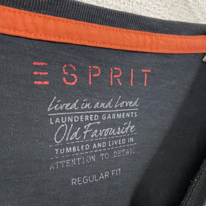 ESPRIT　半袖プリントTシャツ　黒　ブラック　XLサイズ