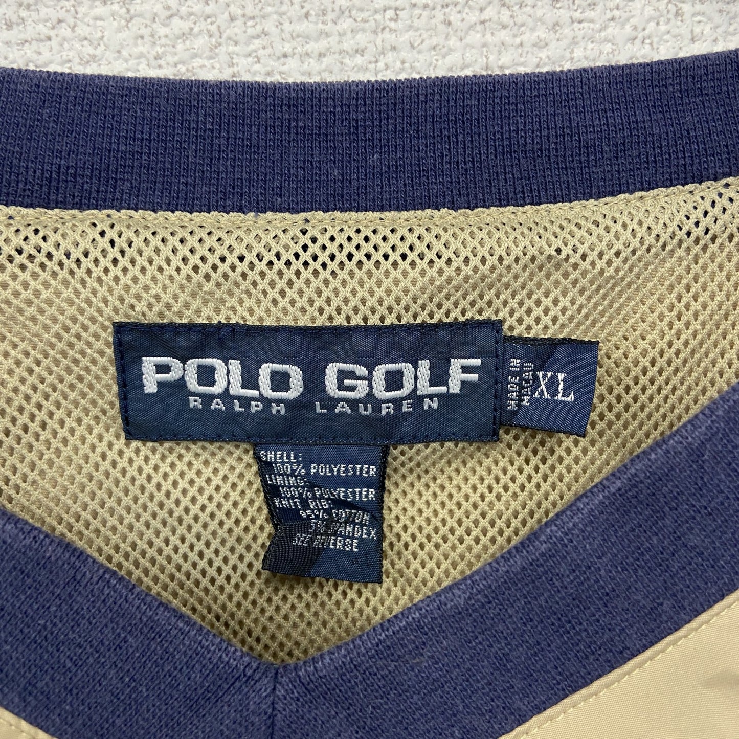 古着 used　POLO GOLF RALPH LAUREN ポロラルフローレン　長袖ナイロンプルオーバー　XLサイズ