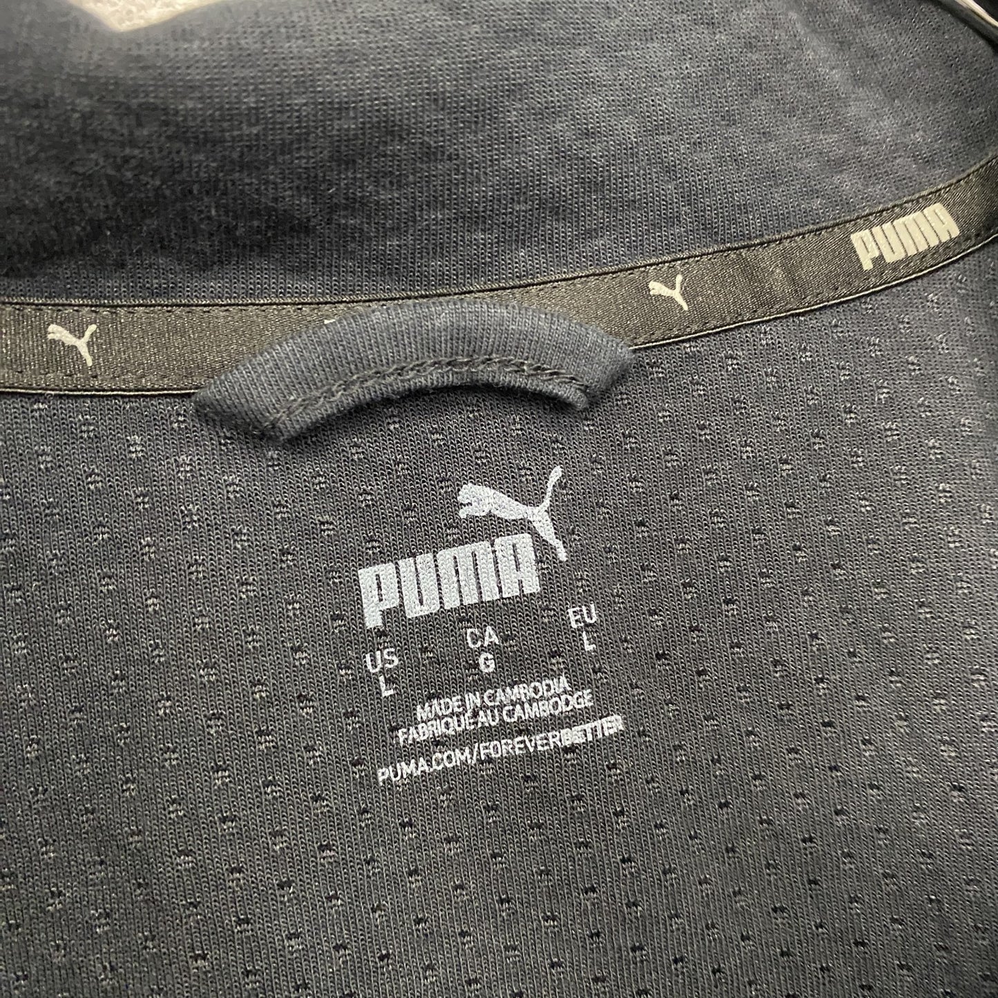 PUMA　プーマ　トラックジャケット/ジャージ　黒　ブラック　Lサイズ