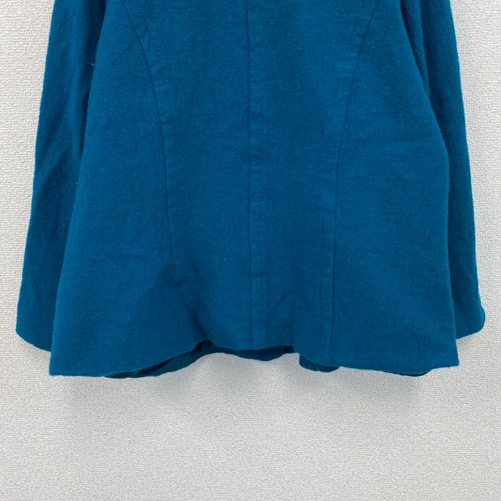 00s　PENDELTON　ペンドルトン　ノーカラーウールジャケット　比翼仕立て　青　ブルー　１Xサイズ