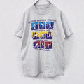 ～90s　半袖プリントTシャツ　シングルステッチ　ヴィンテージ　スポーツ　灰色　グレー
