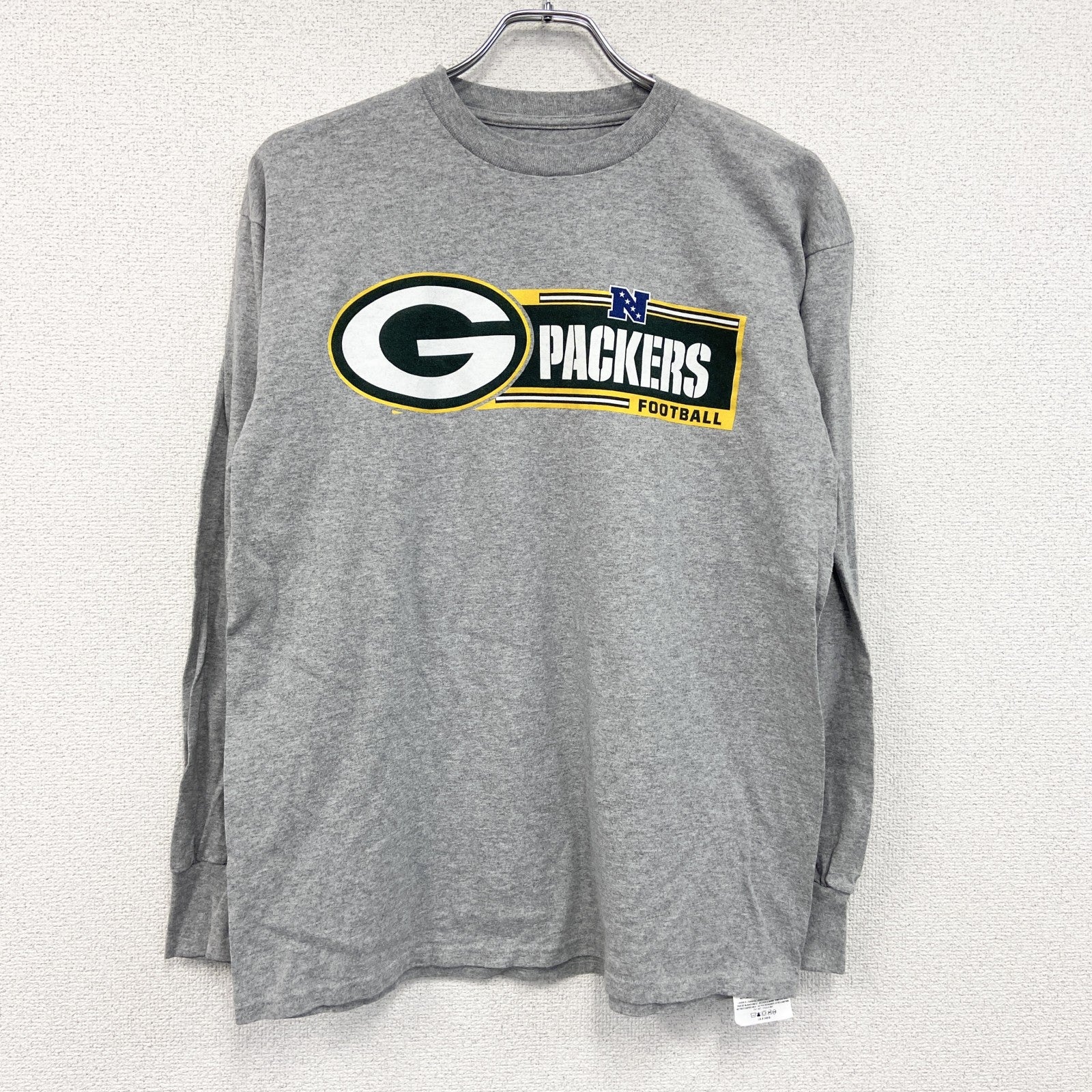 NFL　TEAM APPAREL　長袖プリントTシャツ　灰色　グレー　Lサイズ
