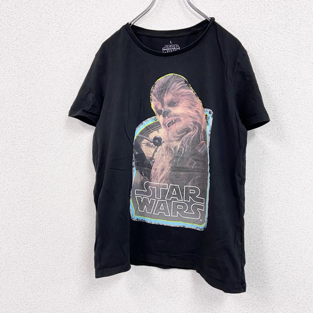 STAR WARS　スターウォーズ　半袖プリントTシャツ　チュー バッカ　黒　ブラック　Lサイズ
