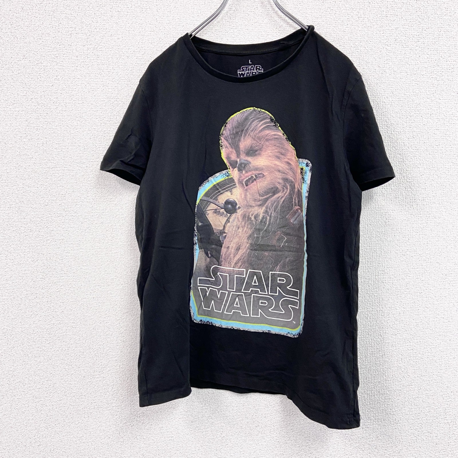 STAR WARS　スターウォーズ　半袖プリントTシャツ　チュー バッカ　黒　ブラック　Lサイズ