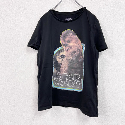 STAR WARS　スターウォーズ　半袖プリントTシャツ　チュー バッカ　黒　ブラック　Lサイズ