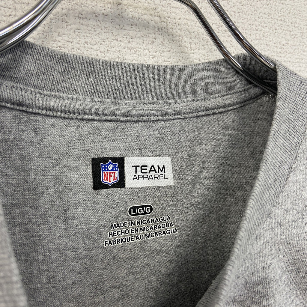 NFL　TEAM APPAREL　長袖プリントTシャツ　灰色　グレー　Lサイズ