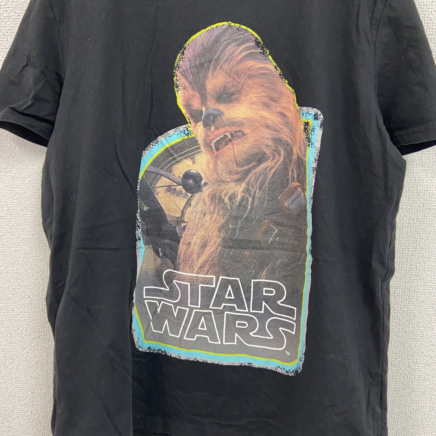 STAR WARS　スターウォーズ　半袖プリントTシャツ　チュー バッカ　黒　ブラック　Lサイズ