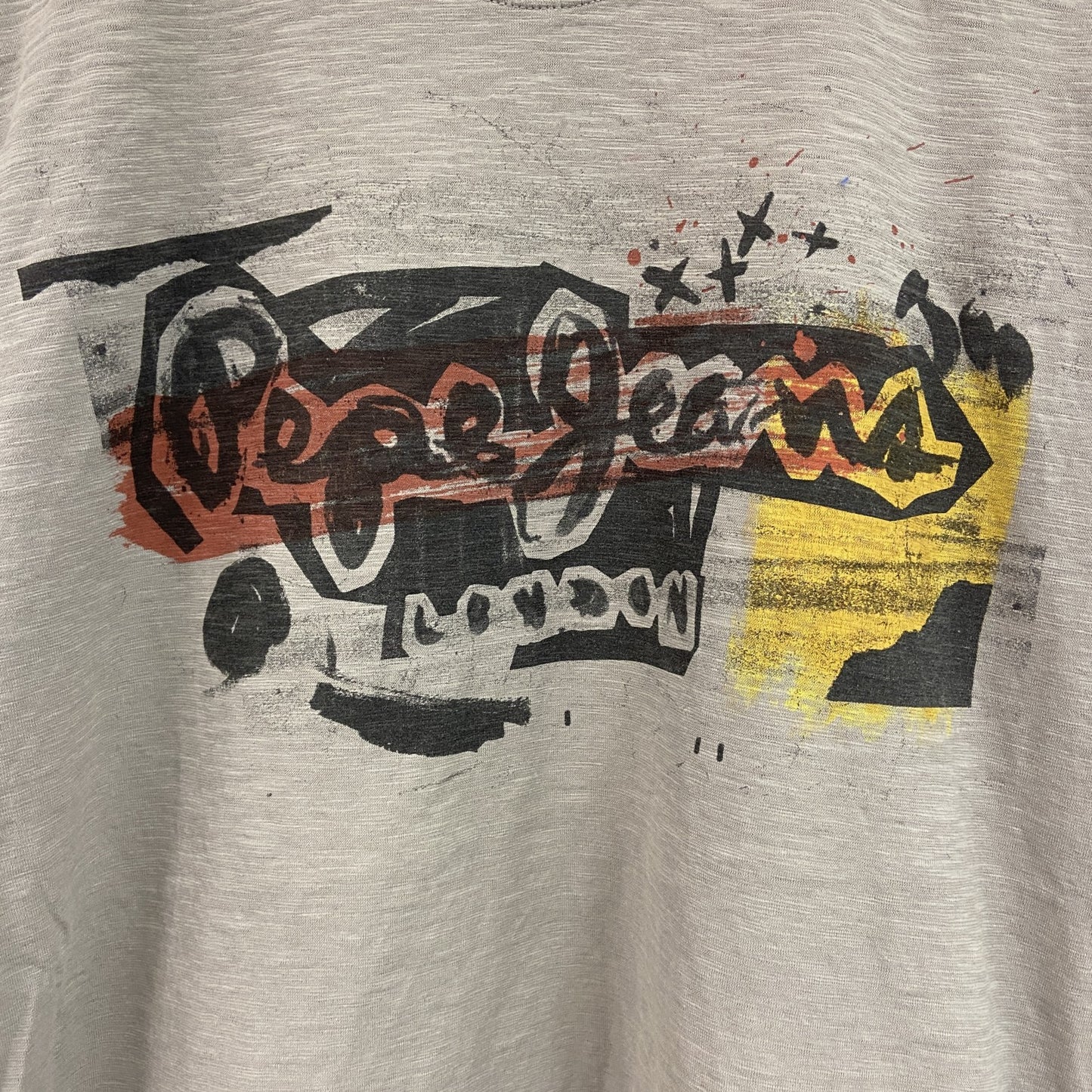 PEPE JEANS　半袖プリントTシャツ　グレー　灰色　Lサイズ