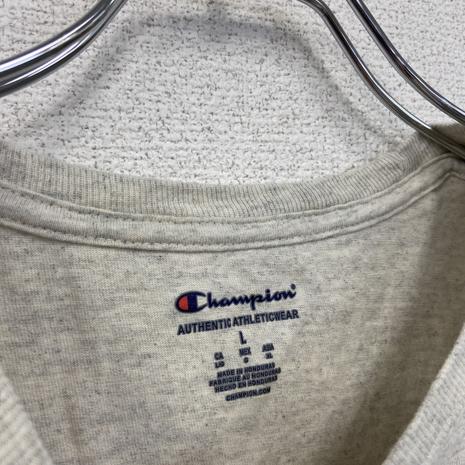 Champion　チャンピオン　半袖プリントTシャツ　灰色　グレー　Lサイズ