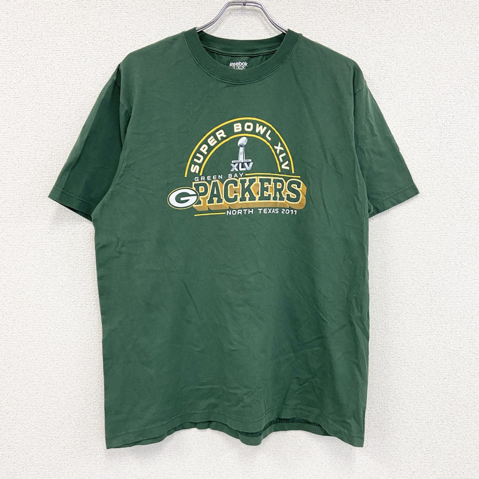 Reebok　リーボック　半袖プリントTシャツ　緑　グリーン　XLサイズ