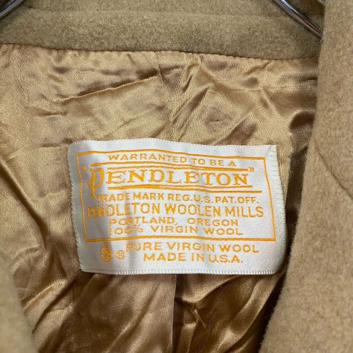 ～70s　PENDELTON　ペンドルトン　ウールトレンチコート　ステンカラーコート　ヴィンテージ　ベージュ　