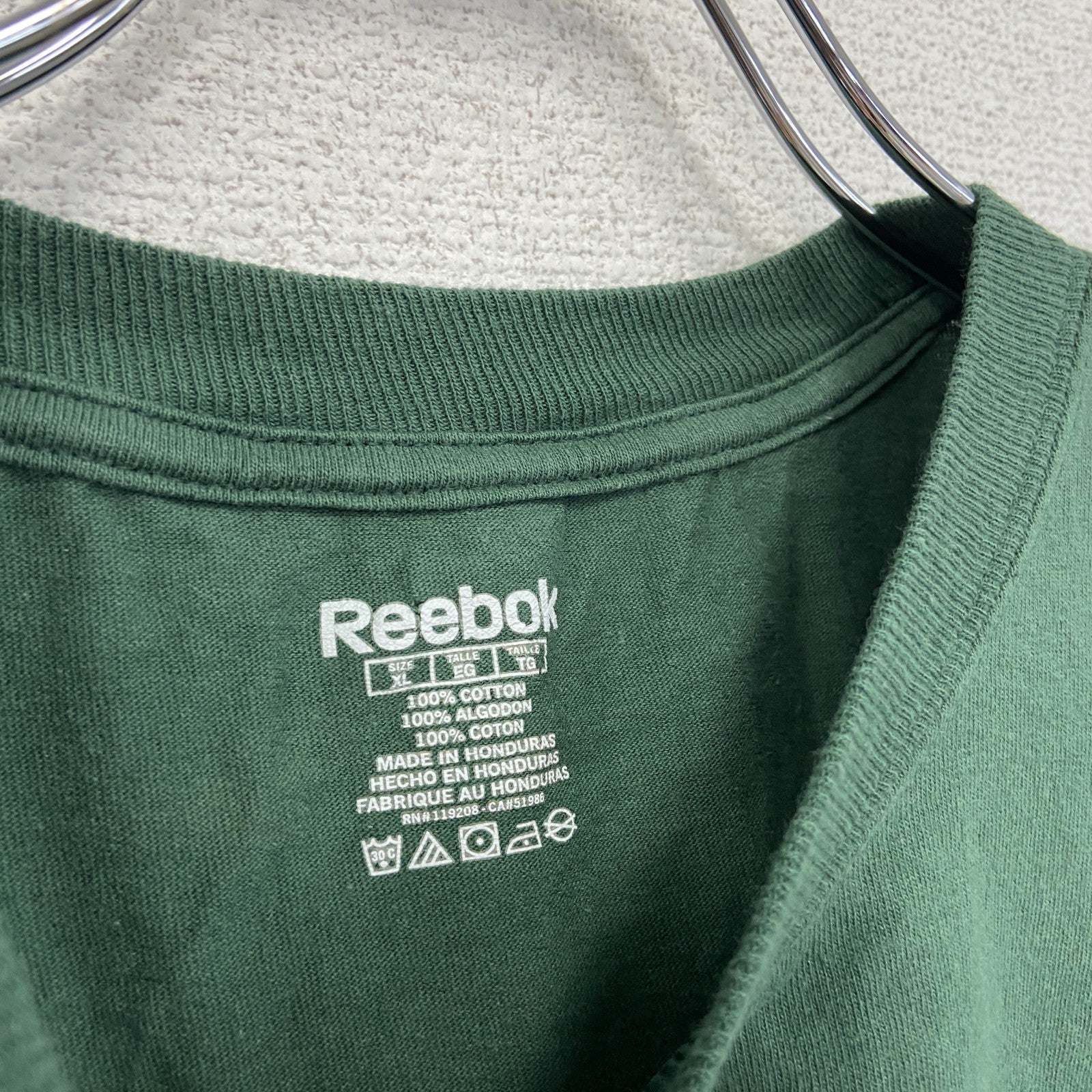Reebok　リーボック　半袖プリントTシャツ　緑　グリーン　XLサイズ