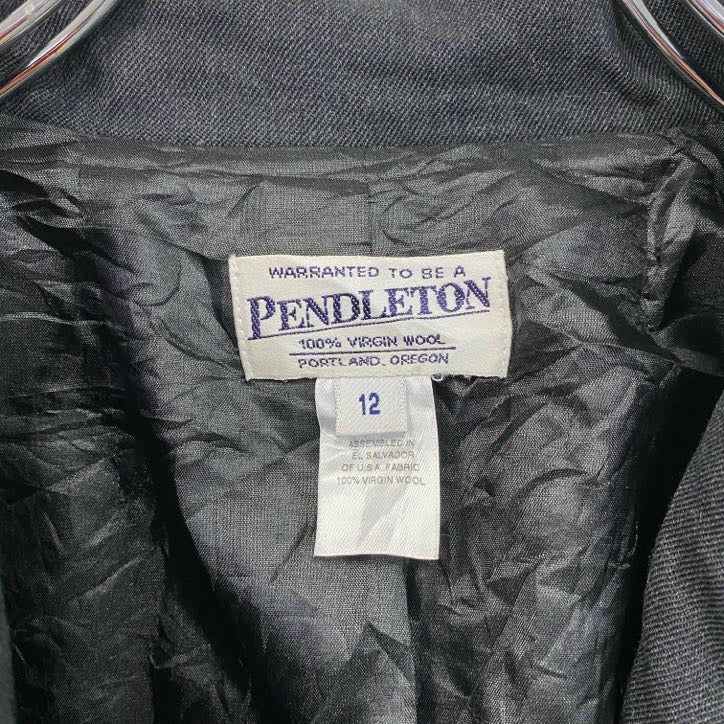 ～00s　PENDELTON　ペンドルトン　テーラードジャケット/ブレザー　2B　ヴィンテージ　ダークグレー　12サイズ