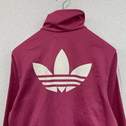 adidas　アディダス　トラックジャケット/ジャージ　トレフォイルロゴ　デカロゴ　ピンク　38サイズ