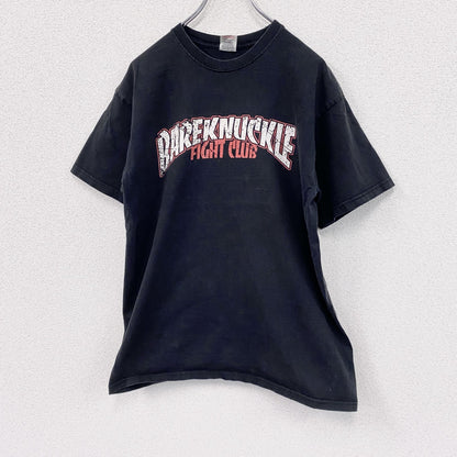 FRUIT OF THE LOOM　半袖プリントTシャツ　アーチプリント　骸骨　スカル　ドクロ　両面プリント　黒　ブラック　Lサイズ