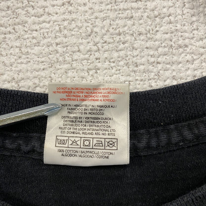 FRUIT OF THE LOOM　半袖プリントTシャツ　アーチプリント　骸骨　スカル　ドクロ　両面プリント　黒　ブラック　Lサイズ