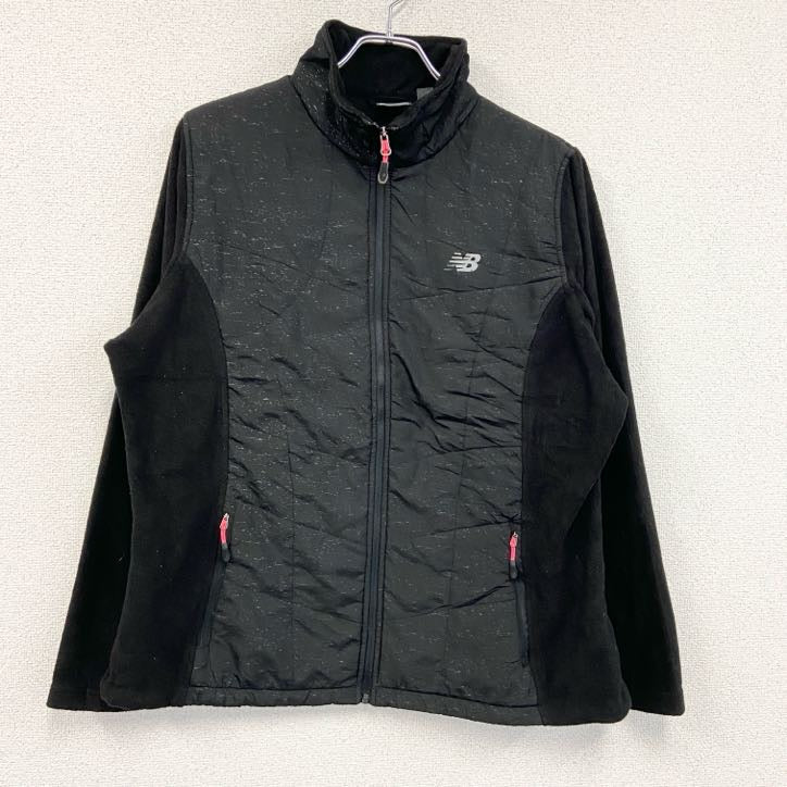 new balance　ニューバランス　フリース切替ジャケット　黒　ブラック　2Xサイズ