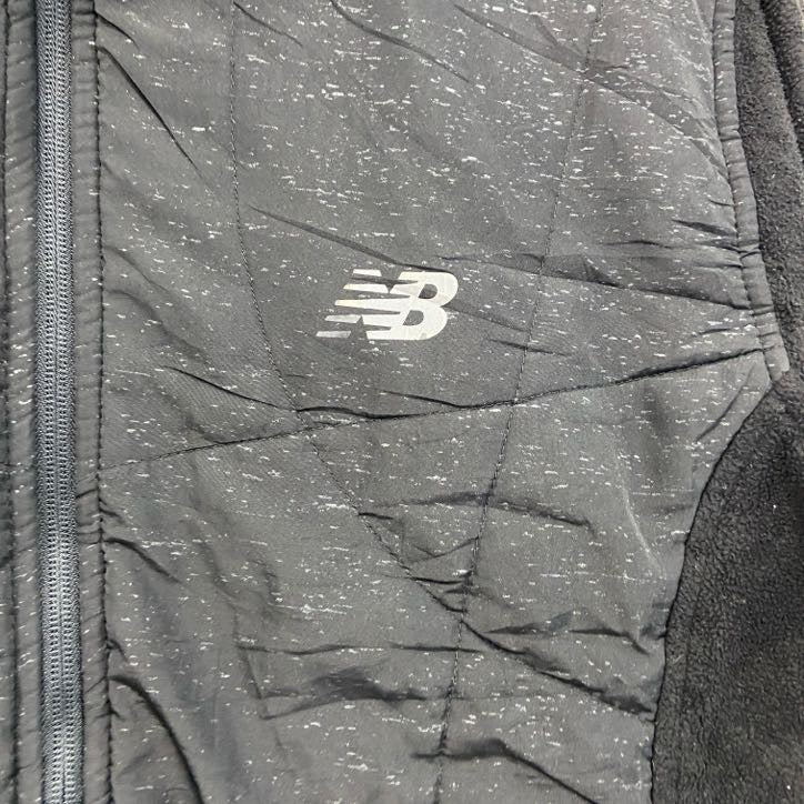 new balance　ニューバランス　フリース切替ジャケット　黒　ブラック　2Xサイズ