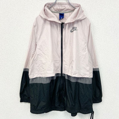 古着 used　NIKE ナイキ　長袖ナイロンジャケット　フルジップパーカー　ワンポイントロゴプリント　XLサイズ